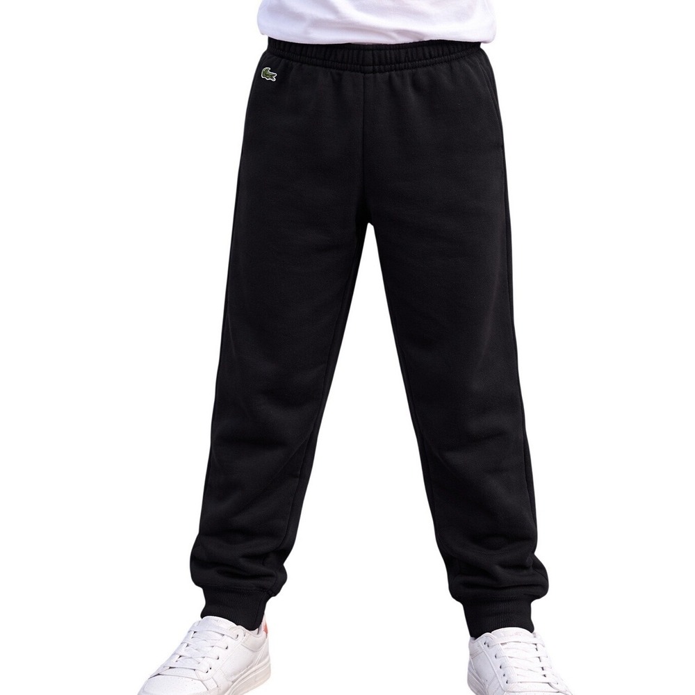 Lacoste Boys Black Fleece Jogger Sweatpants Size 14 Crocodile Logo kids